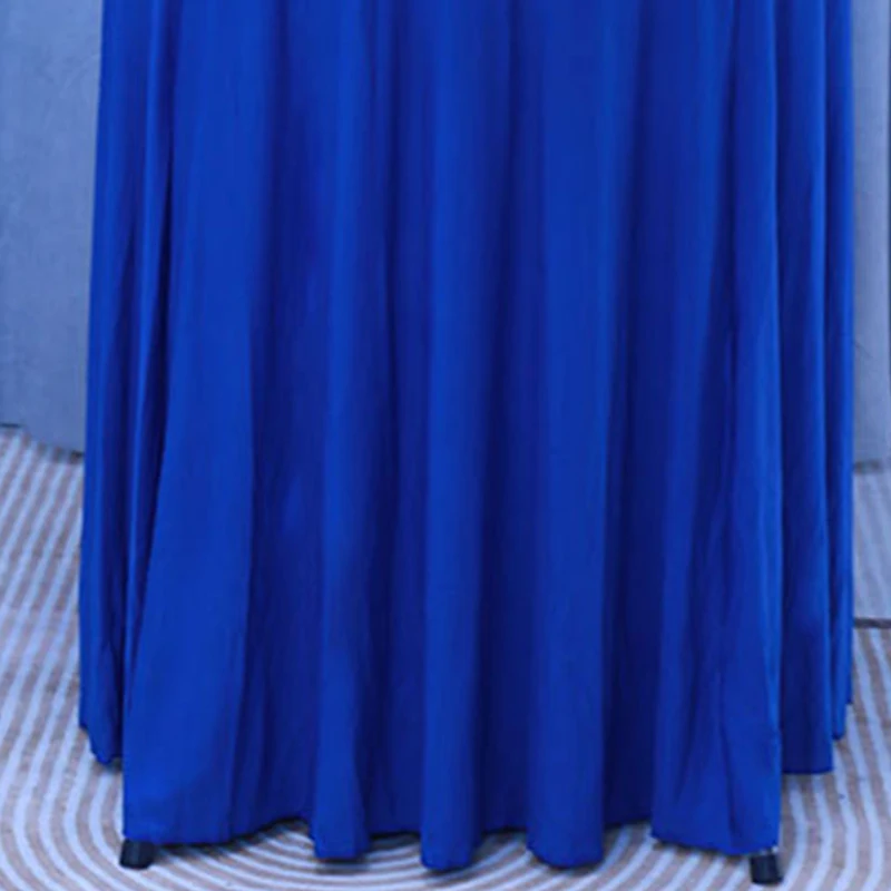 Wholesale Solid Color Elastic Stretch Tablecloth Outdoor Ruffled Wedding Party Table Skirt