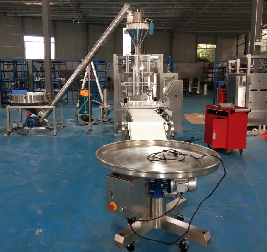 China Automatic VFFS Organic Fertilizer Starch Flour Seasoning Sugar Spices Coffee Powder Packing Machine
