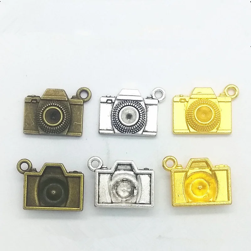 Boutique Exquisite Necklace Charm  Accessoryantique Silver Tone/Antique Bronze Camera Pendant Charm