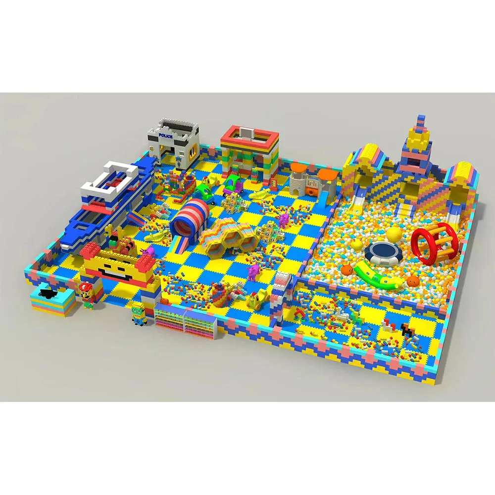 Customized Indoor Playground Commercial Safety Children EPP Foam Block Party Rental Colorful Indoor Playground Equipment Set