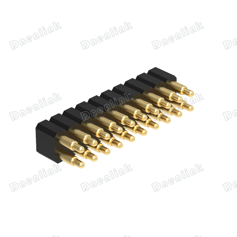 Dnenlink 2.54mm pitch  H4.0mm Dual Row Straight Male Header SMT type pogopin header connector