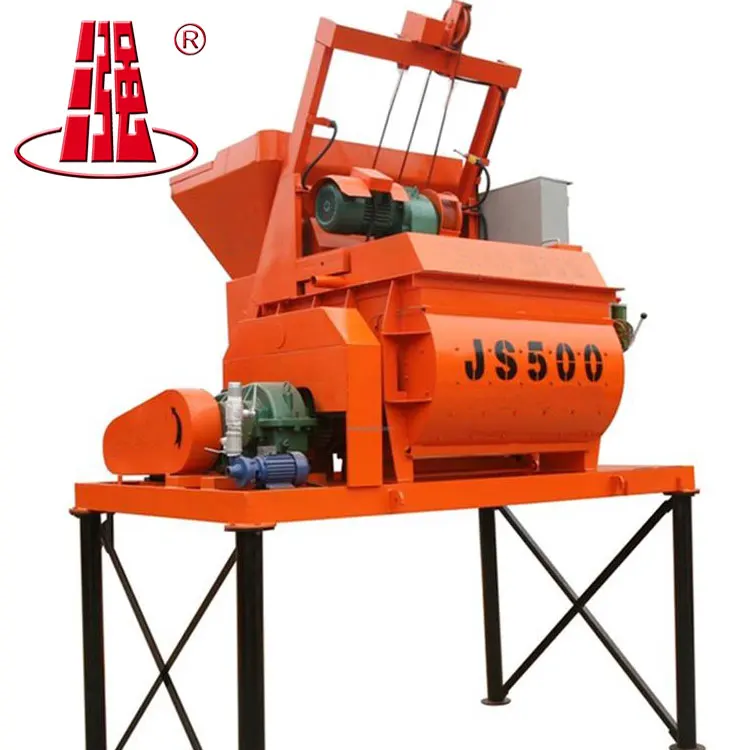 China manufacturer JS500 series horizontal  concrete mixer vertical mixer for construction work
