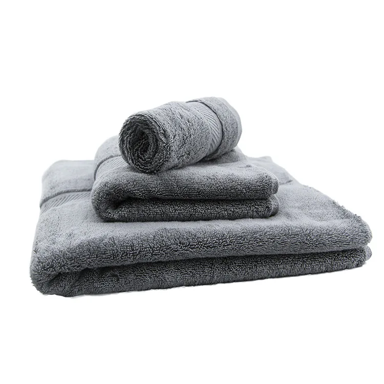Customized logo quality 100% cotton towel 70x140 hilton 100% cotton luxury hotel grey large bath room towel for spa
