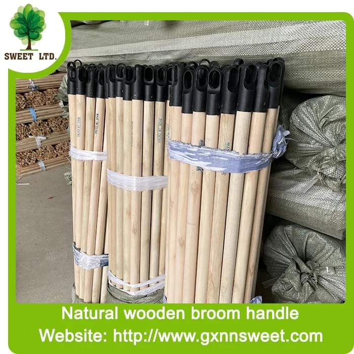 Straight raw material Natural Wooden broom handles / wooden stick for broom