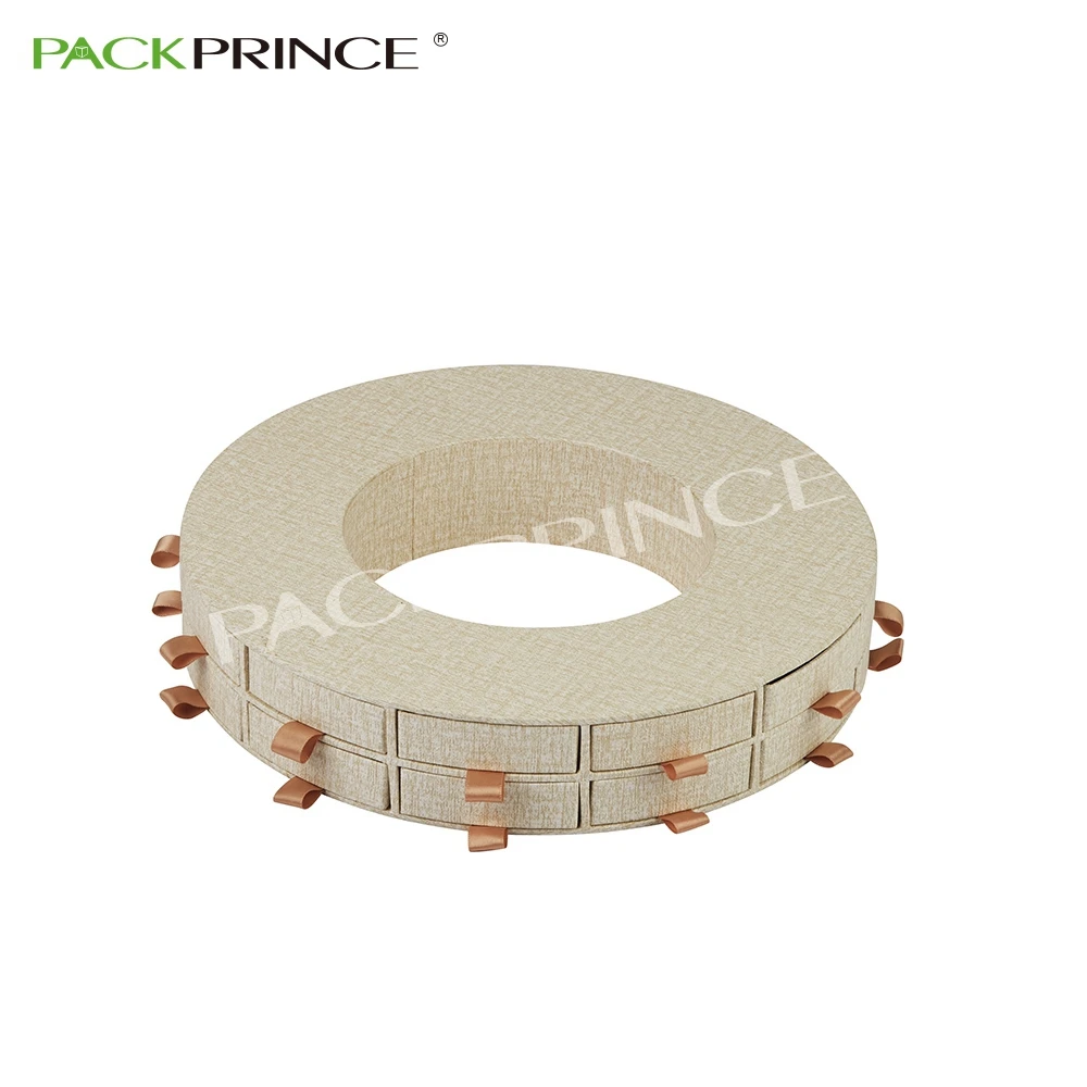 Food Grade Cardboard Fancy Bespoke Surprise Gift Packaging Macron Round Box Rigid Boxes Packprince Paperboard Accept