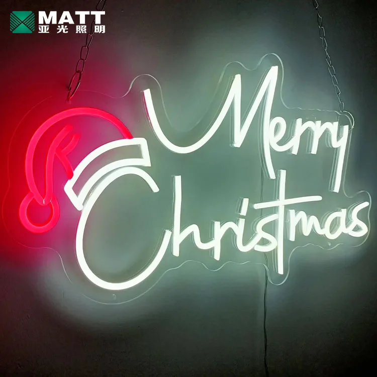 Merry Christmas Xmas Neon Sign Led Sign for Christmas Eve Home Bar Wall Decoration Champagne Beer LED Light Neon Signboard