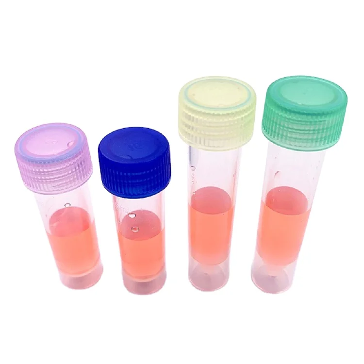 5ml 6ml 7ml 8ml 9ml  10ml freezing plastic cryovials cryo cryogenic vials tube with flat bottom with PP Material Graduation