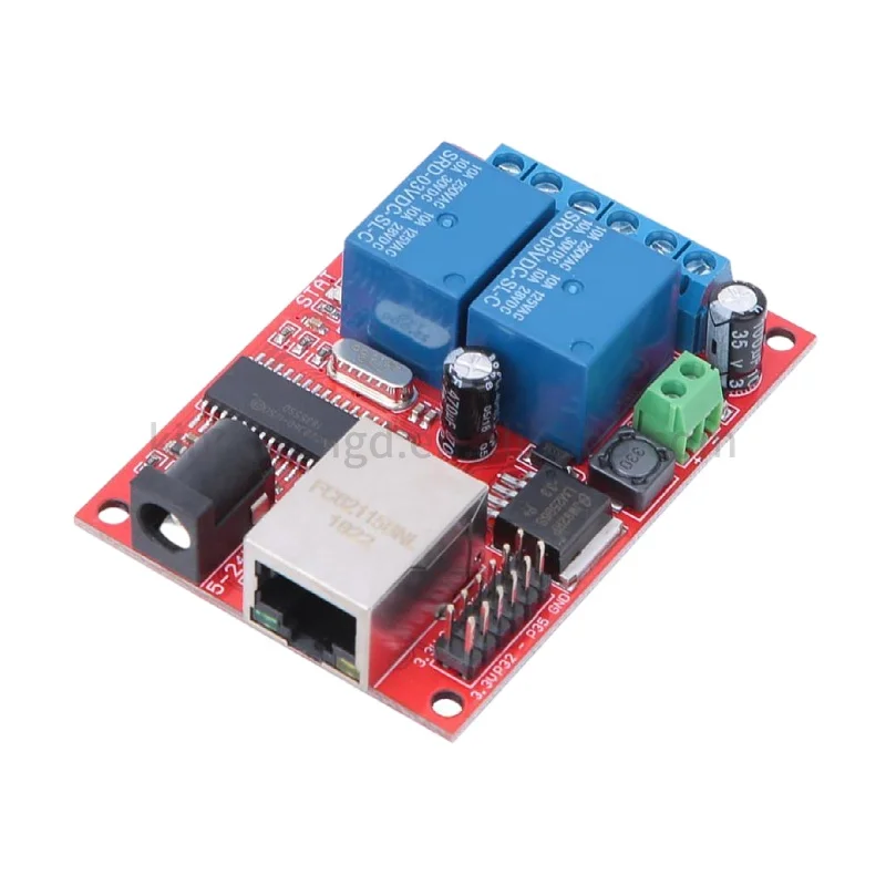 LAN Ethernet 2 channel  Relay Board Delay Switch TCP/UDP Controller Module WEB Server