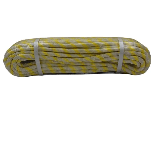 Customized Logo Colorful 12 mm polyester braided rope climbing rope