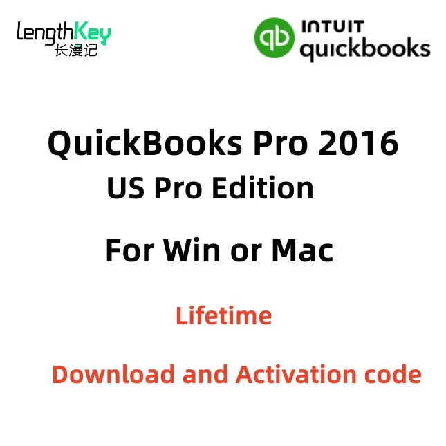 Email Delivery Intuit QuickBook Pro 2016 for Win or Mac US  Edition Lifetime Financial Accounting Software