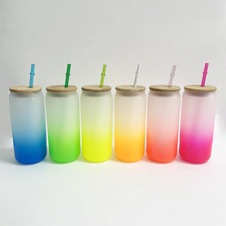 Resistant Reusable High Borosilicate Transparent Colored Glass Drinking Straw Neon colored glass straws