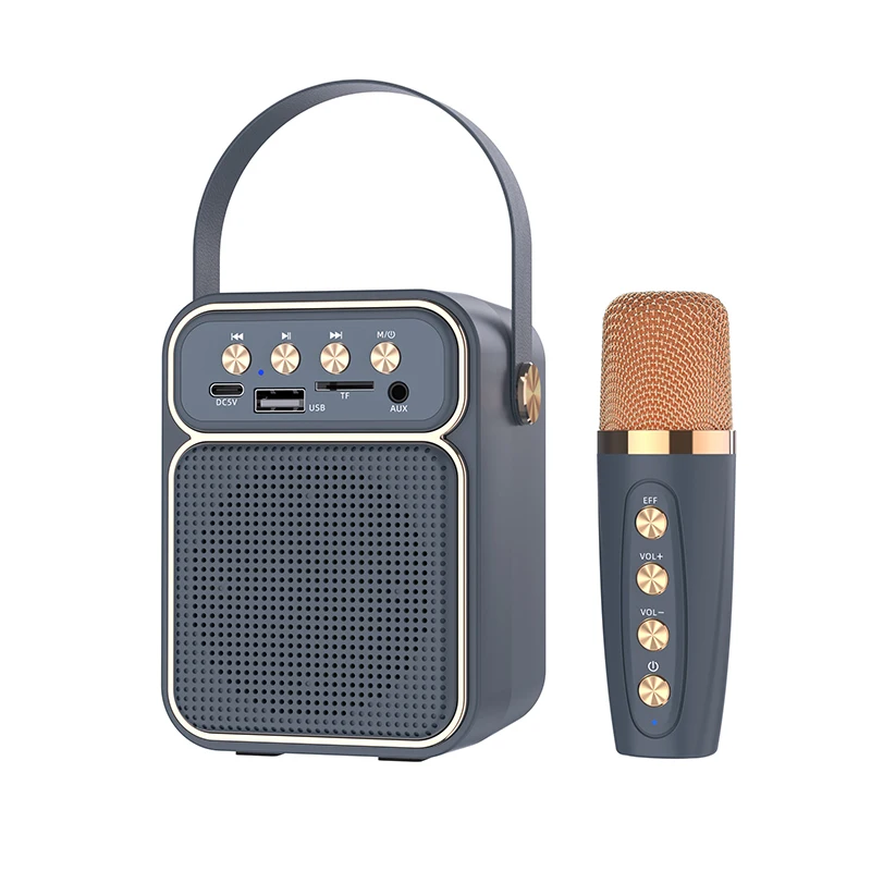 ES-4049 Portable Bluetooth Karaoke Machine PA Speaker System with 1 Wireless Bluetooh Microphone Best Birthday Gift