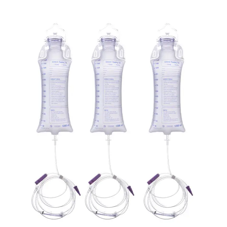 Wholesale Medical Enteral Pump Nutrition Gravity Enteral Feeding Bag Medical Plastic Bags Medical Pump Nutrition Feeding Bag
