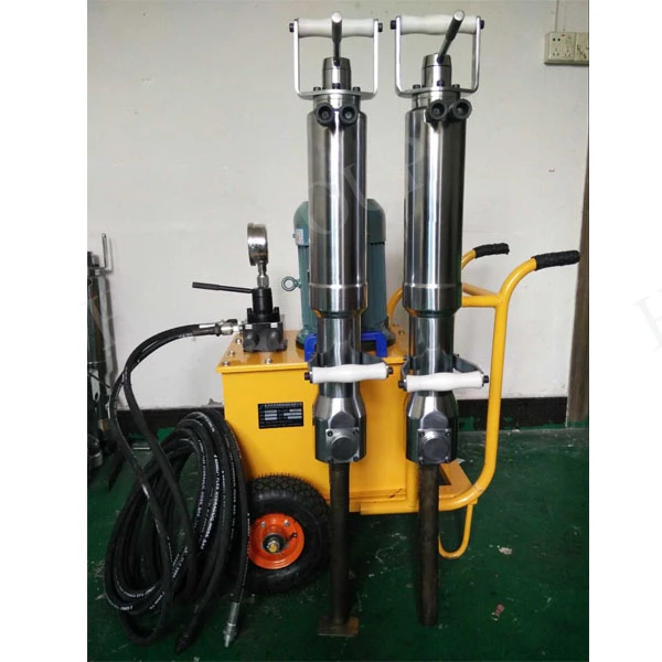 50mm borehole Rock Splitter Equipment diesel engine electric motor Stone Quarry splitting wedges splitter machine