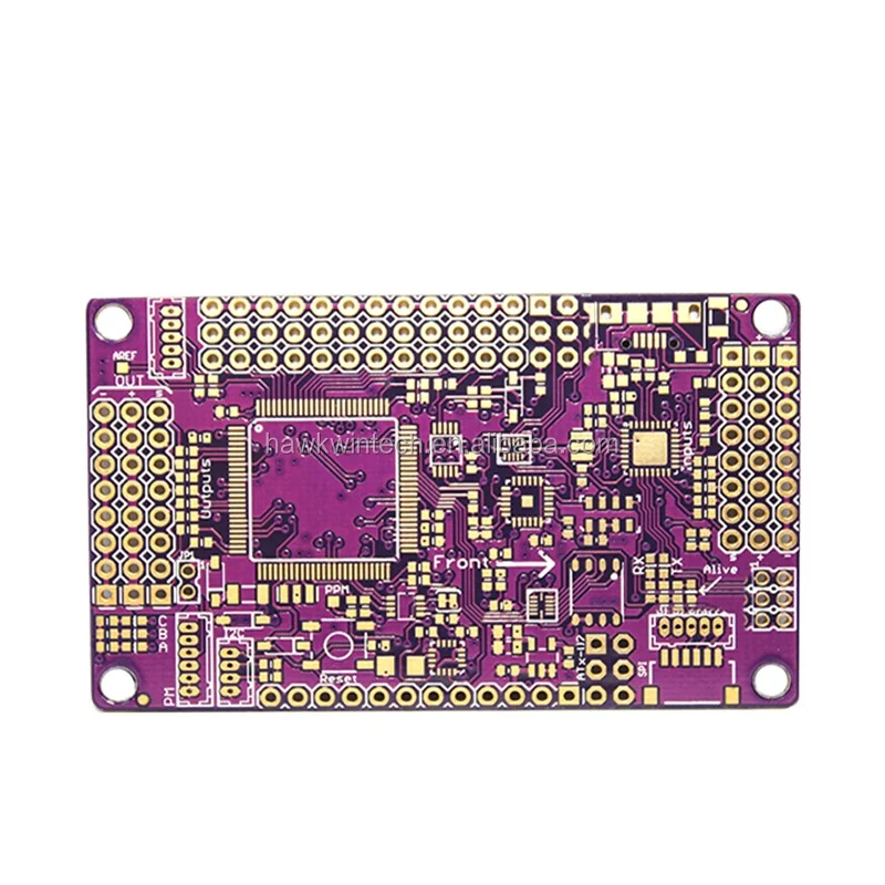 Purple soldermask BGA immersion gold 6 layer China pcb manufacturer