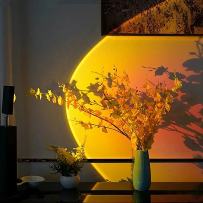 
2021 New Product Led Lamp Aluminum Alloy Sunset Lamp Projector High Quality Floor Lamps 