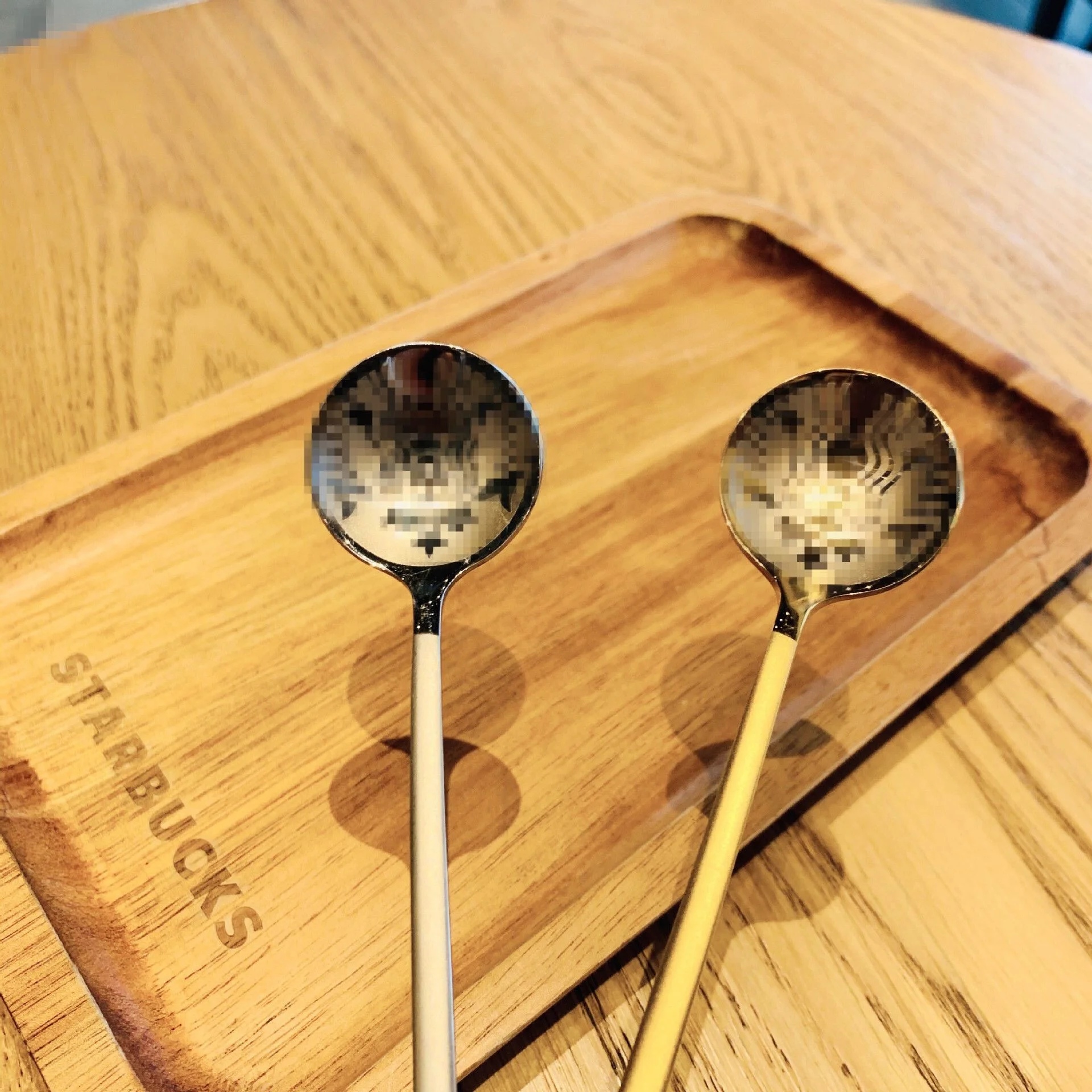 Customized logo multi-colored 304 stainless steel long handle coffee spoon