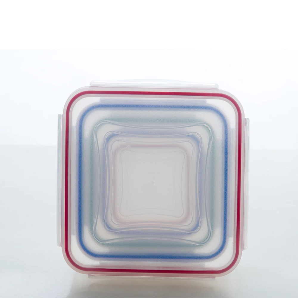 BPA Fee Plastic 7 IN 1 Nesting Airtight Lids,  Food Storage Containers Boxes, Clear