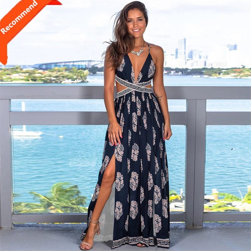 D4384 2022 Sexy Plus Size Bathing Casual Kaftan Boho Banho Beachwear Women Cover up Beach Dresses