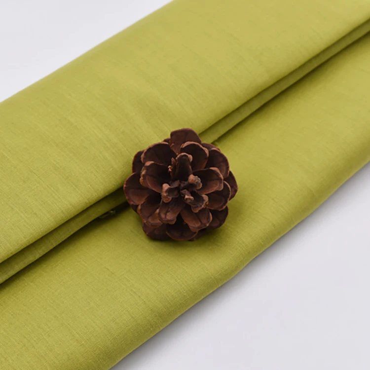 Wholesale customized woven summer comfortable breathable gauze 50% ramie 50% cotton yarn ramie/cotton fabric for dresses