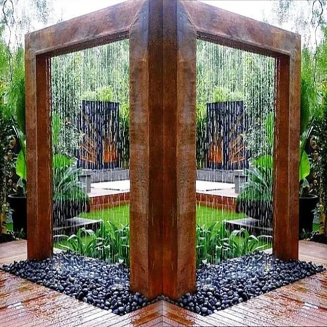 Новые садовые фонтаны и водопады в саду