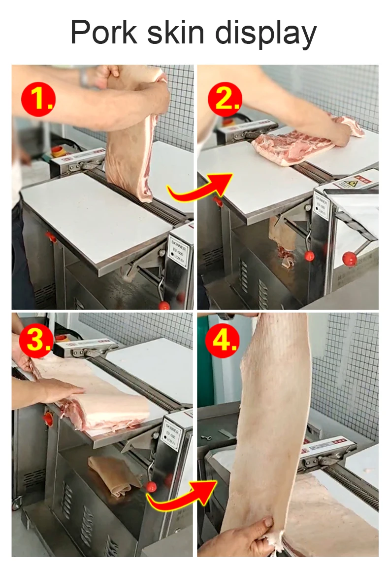 High quality  automatic industrial pig pork skin peeler peel removing machine