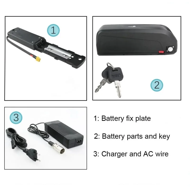 Большая емкость литиевая батарея 24v 36v 48v 60v 72v 10ah 20ah 30ah 40ah 50ah