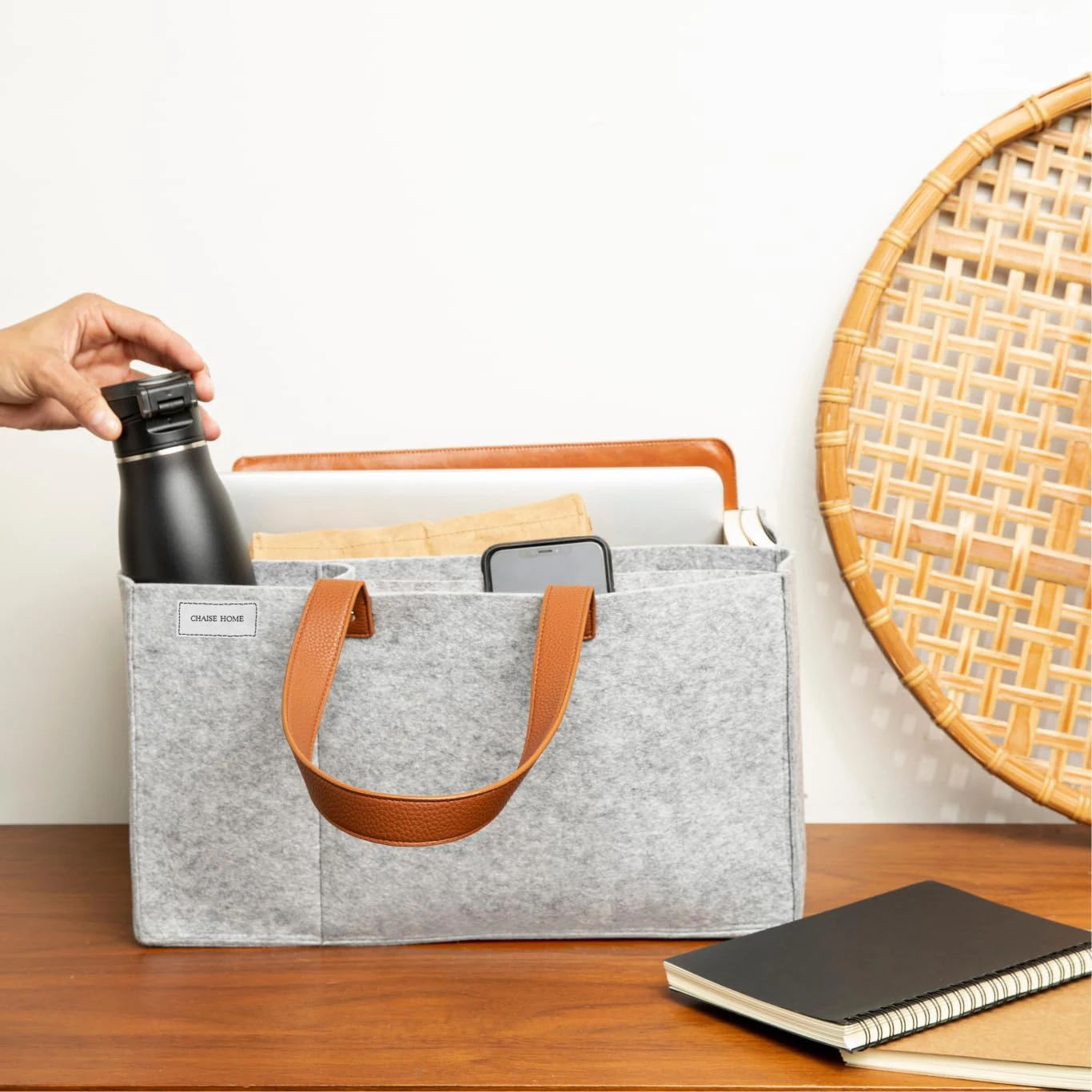 Reusable Custom Logo Eco-friendly Casual Large Capacity felt bag women felt tote bag handbags wool felt shopping bag