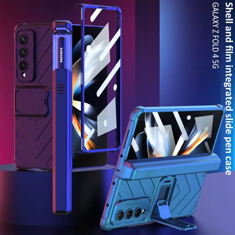 Magnetic cover for galaxy z fold 4  luxury 5g case z fold 4 hinge protection case for samsung z fold 4 case with stand