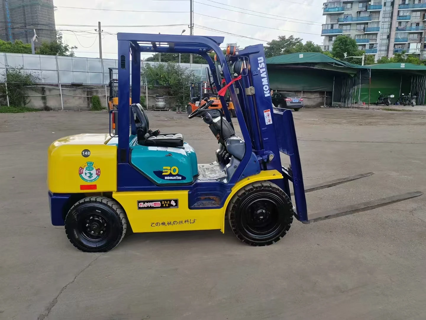 Used Forklift 3ton Fd30 KOMATSU fd30 Tcm Diesel Forklift in good condition and fine appearance second hand sell at cheap price