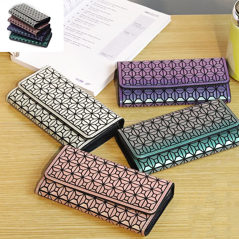 Wholesale New Design Wallets Ladies Fashion Wallet Design Purse Multi-card Slot Laser Geometric Wallet