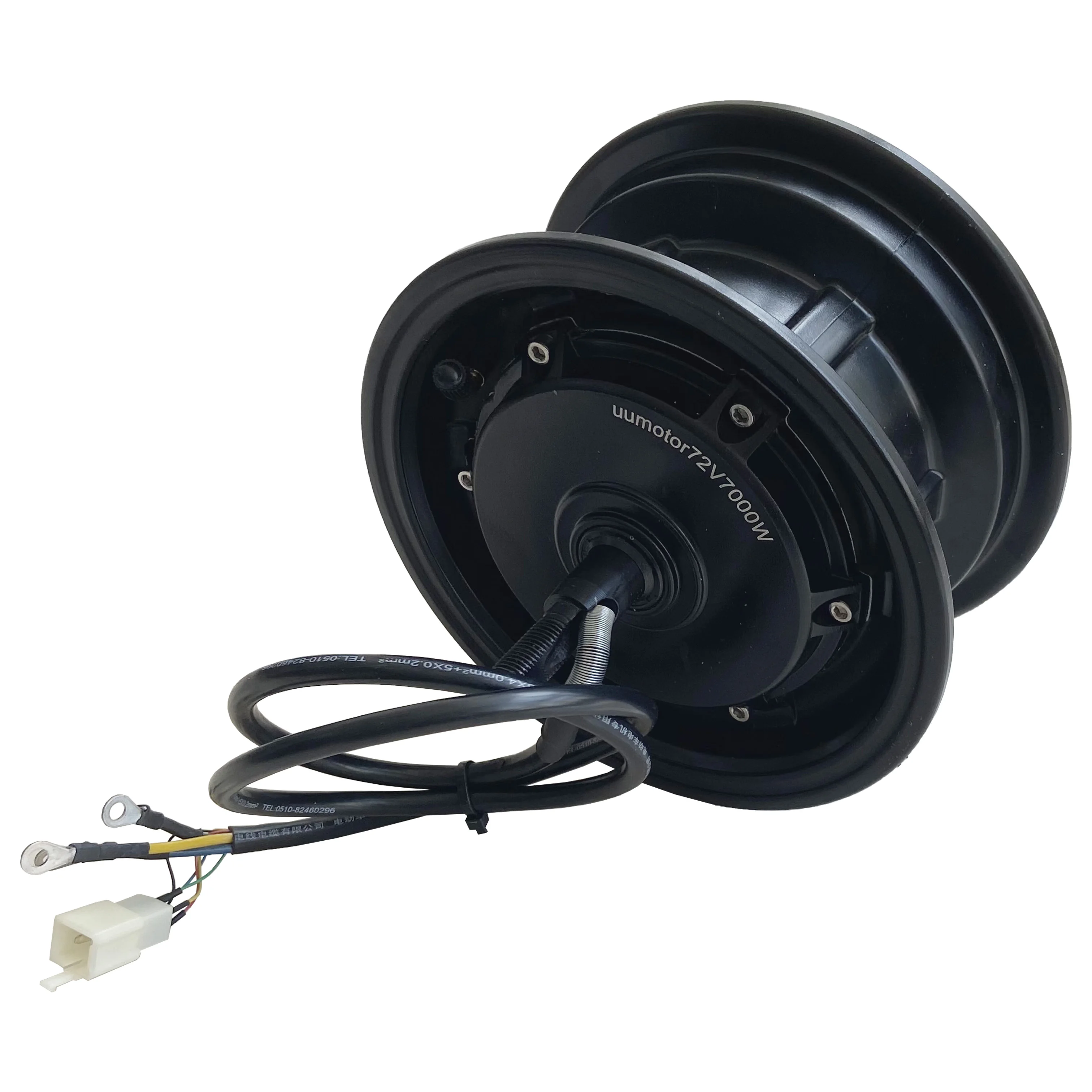 High speed DC brushless 13 Inch Double Outlet 60V 72V 96V 7000W 170km/h electric hub motor with off-road tire