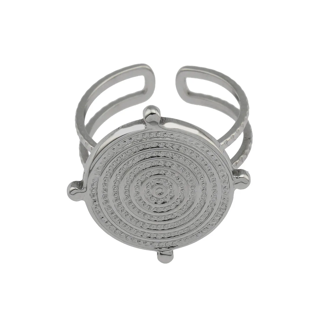 
Electroplating double-layer geometric opening ring personality INS hip joint ring tail ring web celebrity contracted index finge 