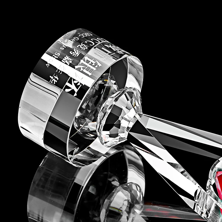 islamic wedding souvenirs heart shape crystal gift trophy