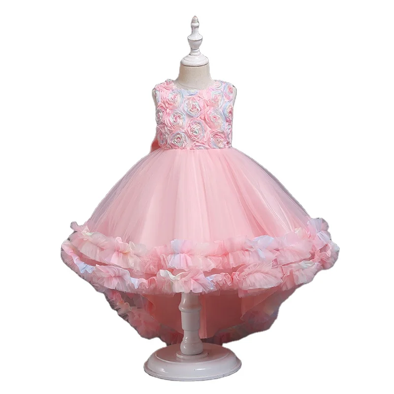 Princess dress for children party birthday performance dress  cake gauze dress