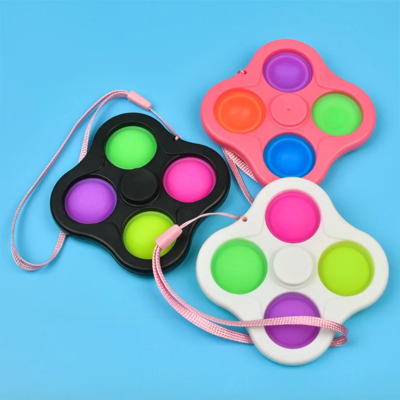 SCIONE 2in1 Pop Fidget Spinner  Fidget Toys Flying Spinners Stress Relief Reducer Fidget Pack Colorful for Kids Adults