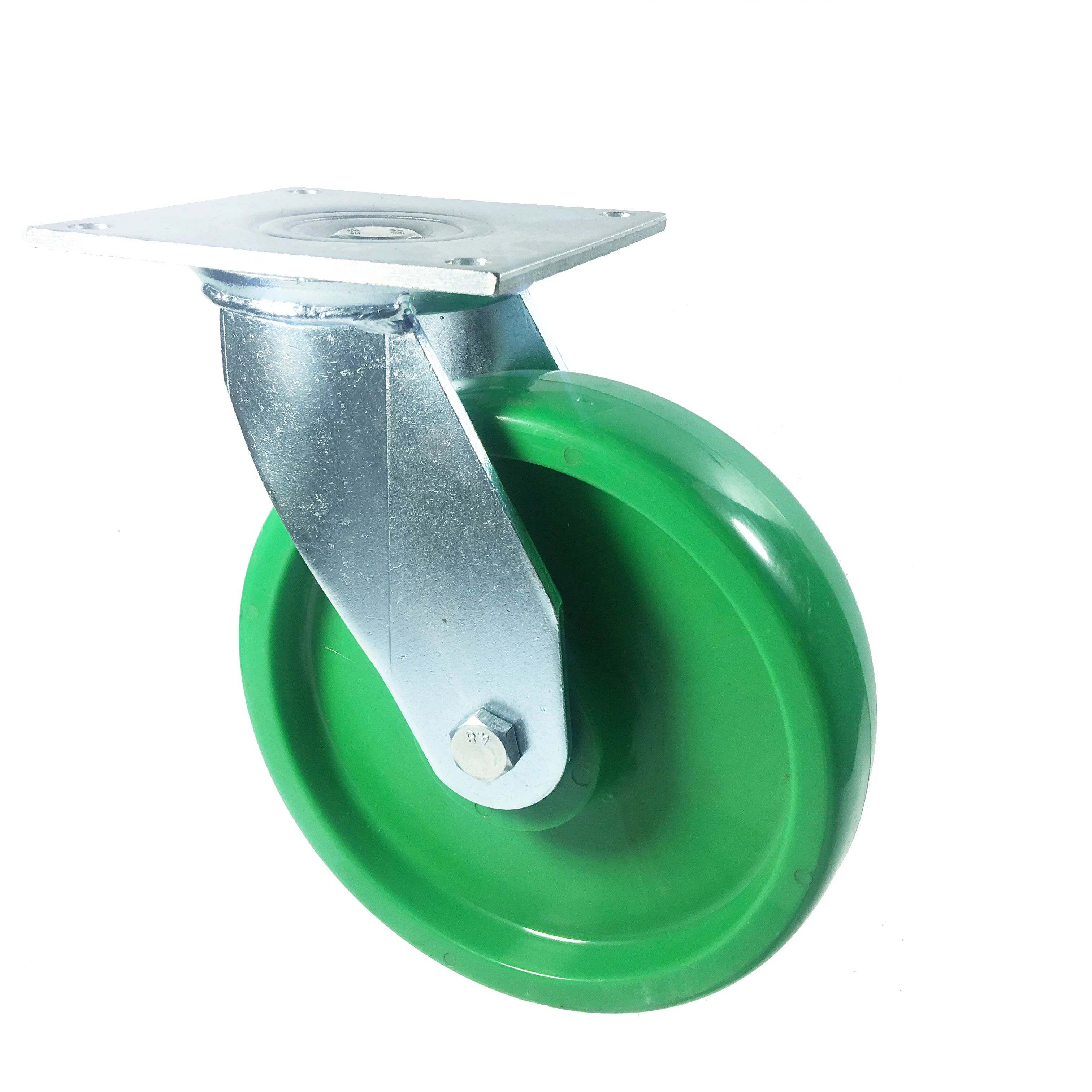 8X2 full solid polyurethane casters OEM custom style color support -30 degrees outdoor trolley use