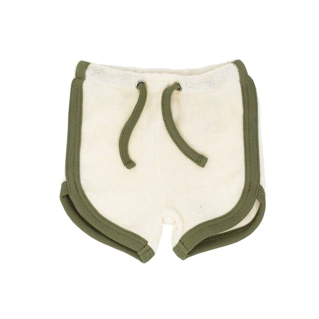 
High Quality 100% Organic Cotton Baby Terry Cloth Track Shorts 