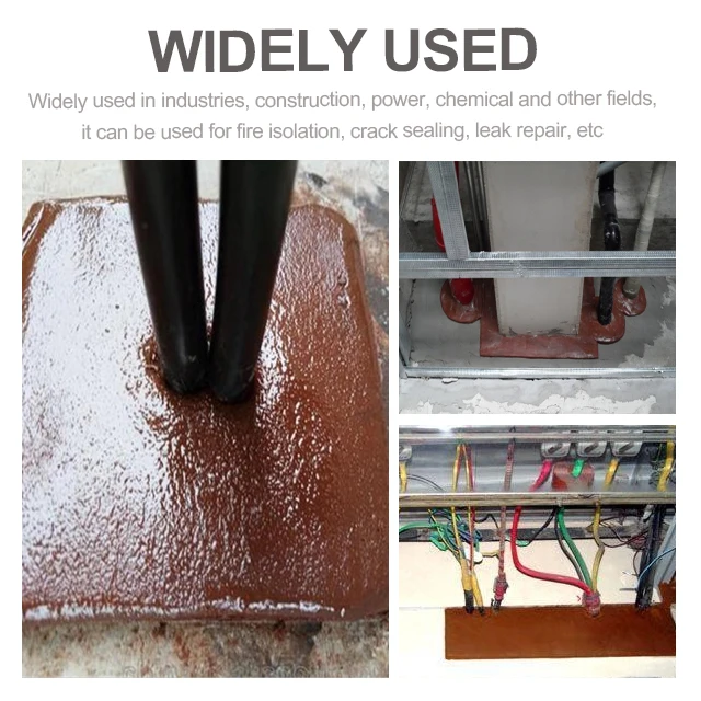 High temperature and flame retardant Organic fire retardant mud Flexible refractory mud Fire retardant material