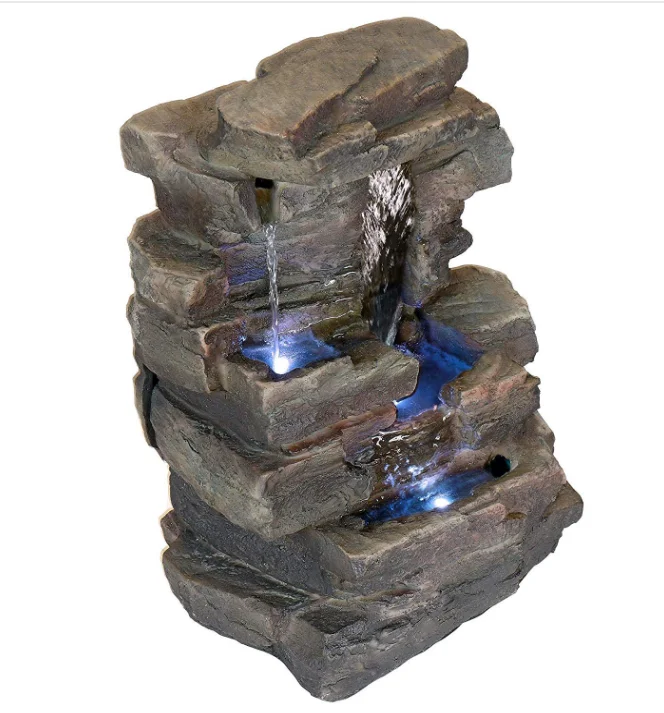 Cheap Indoor Resin led light tabletop Mini Water Fountains
