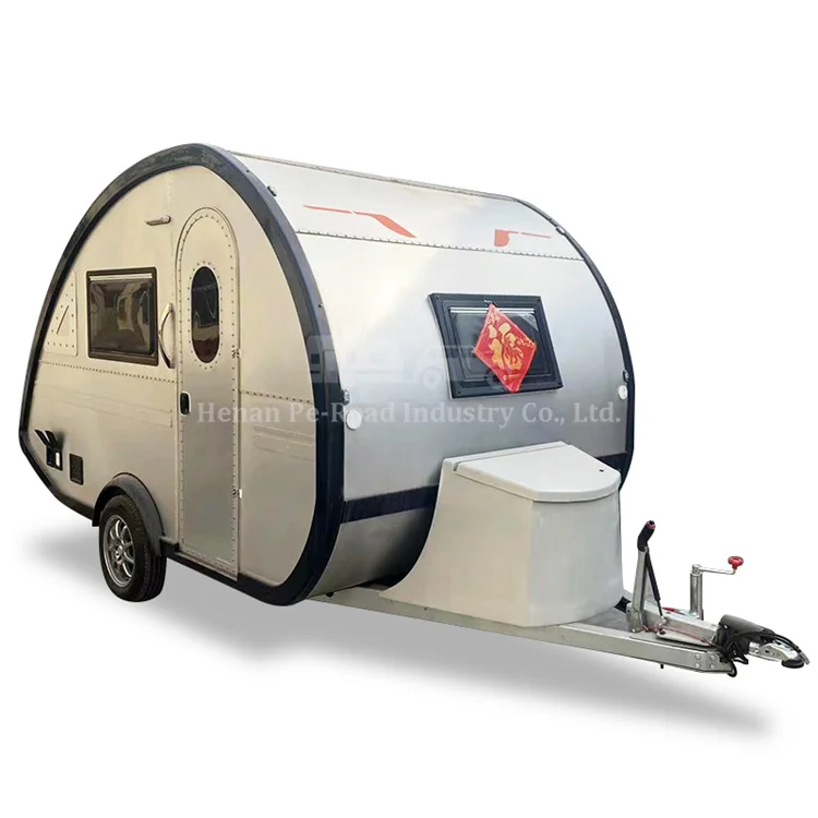 Luxury Aluminum High Quality Mini Motorhome Small Size Camper Travel Teardrop Trailer Caravan