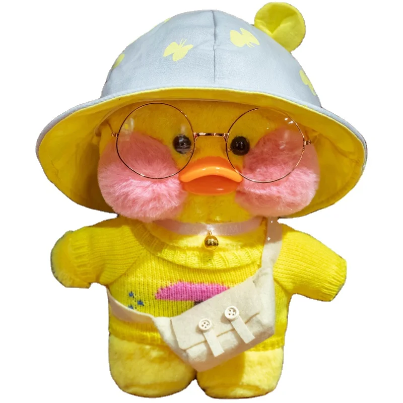Лидер продаж, 30 см, желтая утка, плюшевая игрушка, Lalafanfan Kawaii, производитель, мягкая утка, кукла