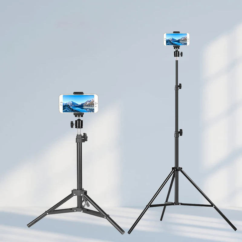 Adjustable Tripod Stand 50cm/75cm/110cm/170cm/200cm/260cm/280cm Aluminum Stand Camera Phone Light Trepied