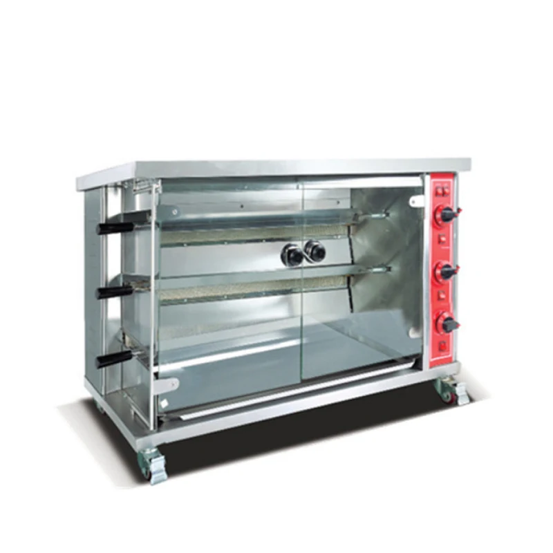 Rotary 3P/6P/9P gas electric commercial rotisserie chicken oven