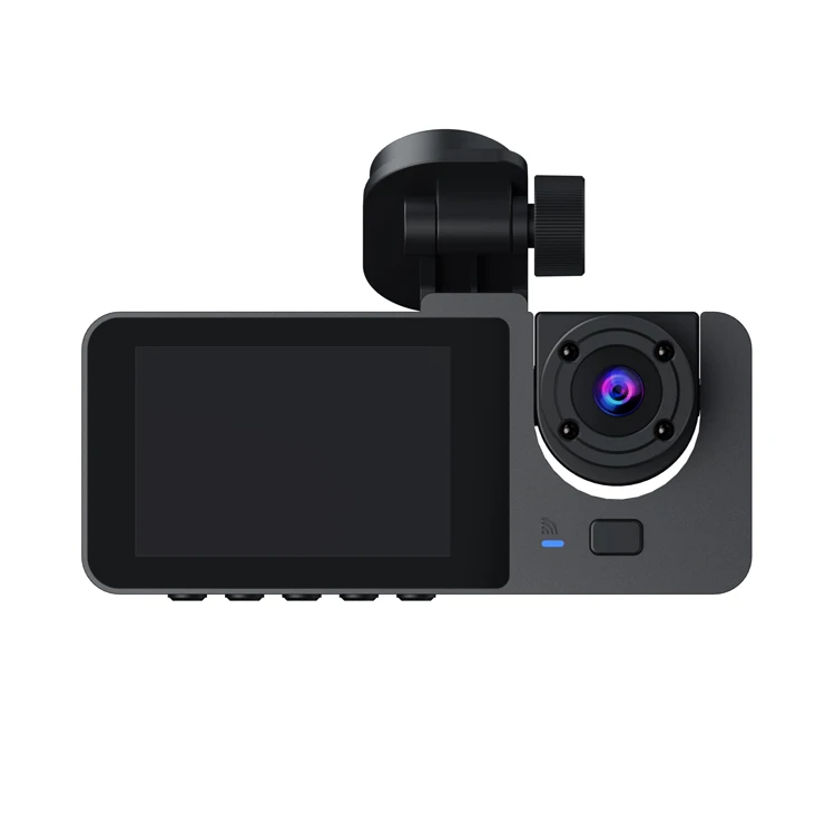 Hot selling wholesale Car Dash Cam 3 In 1 2 Inch 1080p good work Recording Night Vision Camera Car Front In-Car Rear Recorder