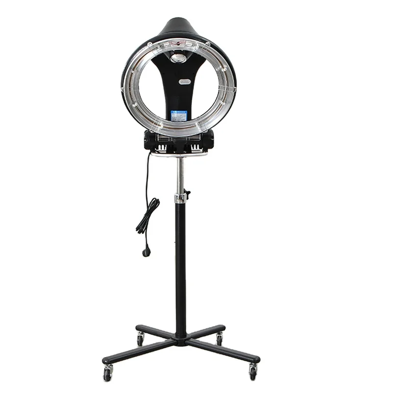 Professional Beauty Salon Equipment Rolling Wheels Salon Hair Color Processor Accelerator Adjustable Orbiting Halo Hair Dryer