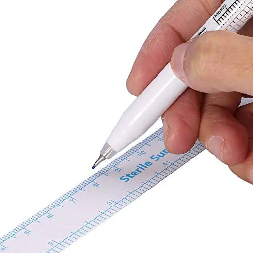 Surgical skin marker pen used to mark the skin of the patient during the medical process
