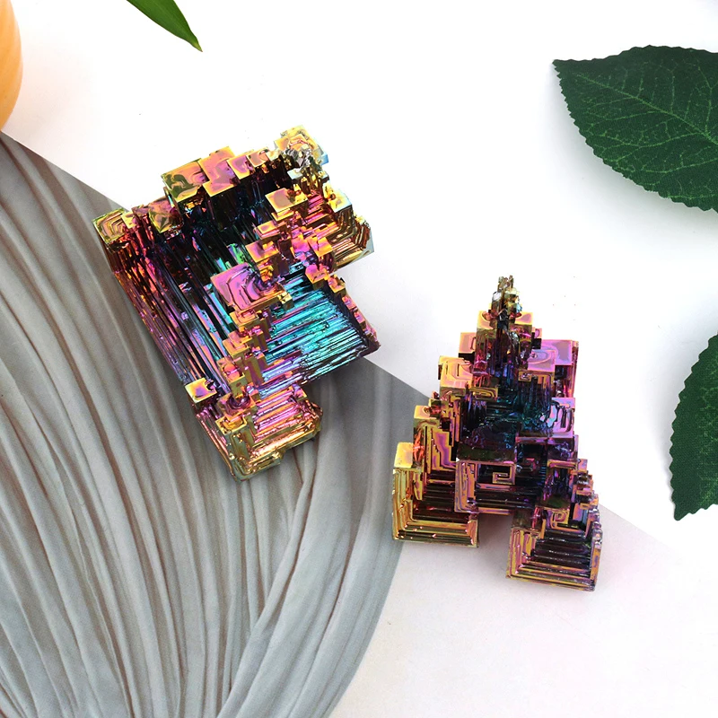 Wholesale high quality aura Bismuth ore raw mineral specimen for home decoration