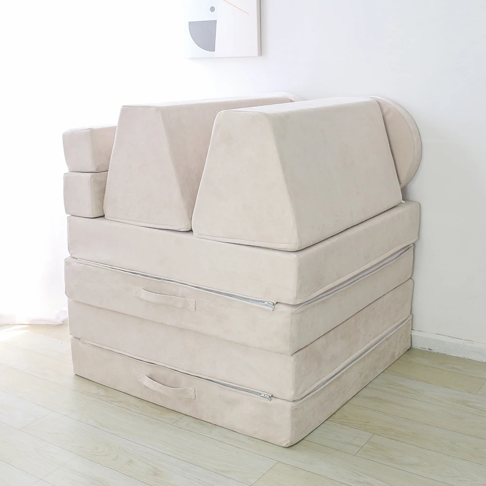 Factory Kids Creativity Soft Printing Sofa Safety Building Blocks Kids Play Couch Foam/
