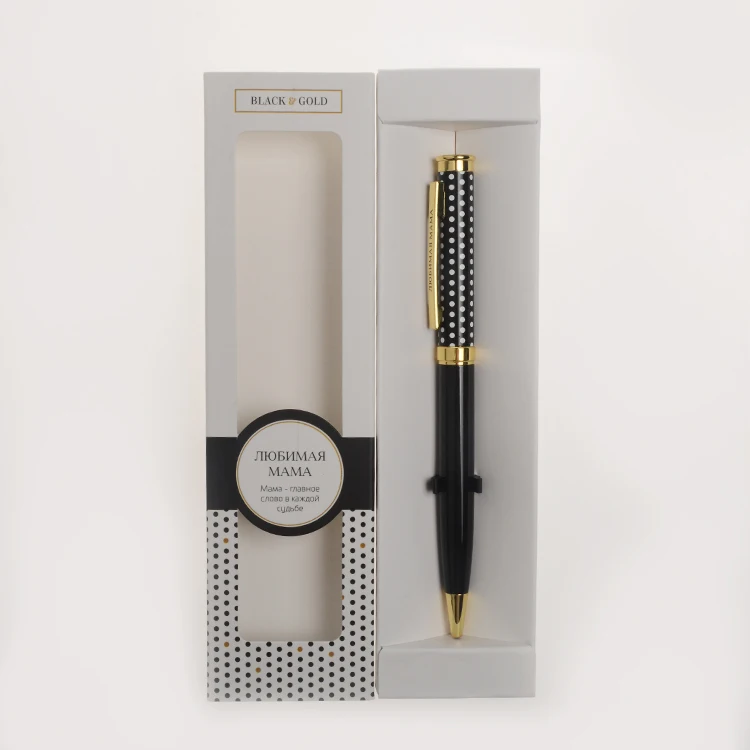 Customized Packaging Gift Box Ink Pen Box with Window Pen Color Cardboard Box for Ball Pen
